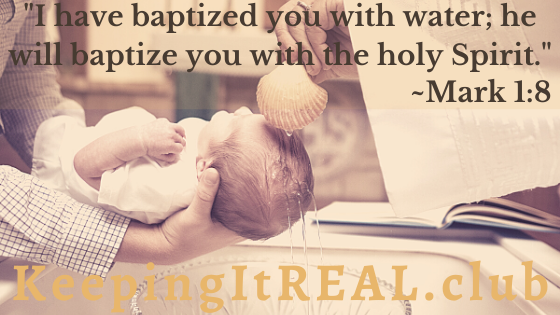 "I have baptized you with water; he will baptize you with the holy Spirit." Mark 1:8